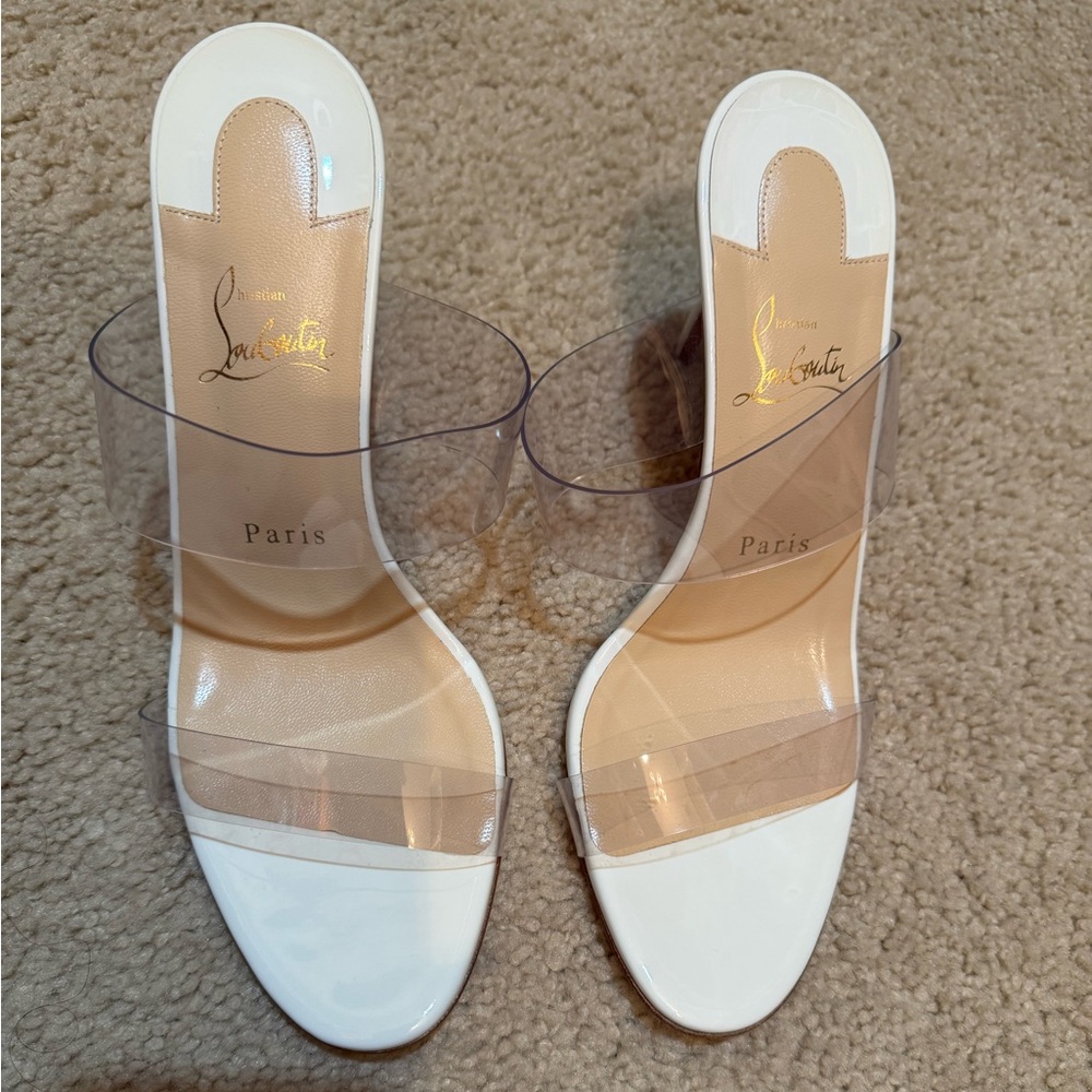 Christian Louboutin Just Nothing PVC strap heel Size 40